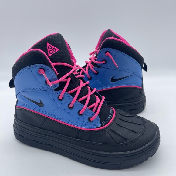 Nike Other - Nike Woodside 2 High 524876-402 Youth Size 6.5Y ACG Boots Blue Pink Duck Boots